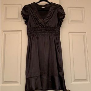 Black silky cap-sleeved Dynamite dress